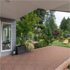 Home Deluxe WPC Bavaro Terrassenfliesen, 11 Stck., 30x30 Cm, 1m², Hellbraun