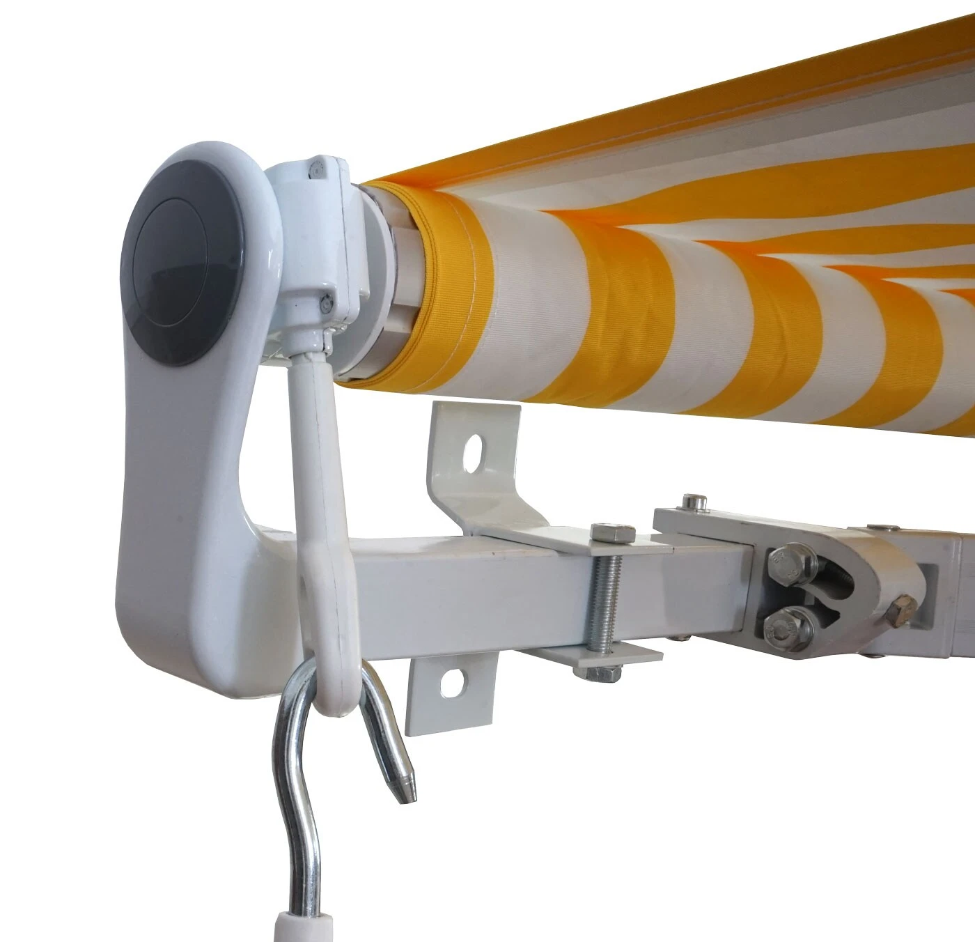 Alu-Markise MCW-E31, Gelenkarmmarkise Sonnenschutz 3x2,5m ~ Polyester, Grau-braun 3 Alu-Markise MCW-E31, Gelenkarmmarkise Sonnenschutz 3x2,5m ~ Polyester, Grau-braun – Bild 3