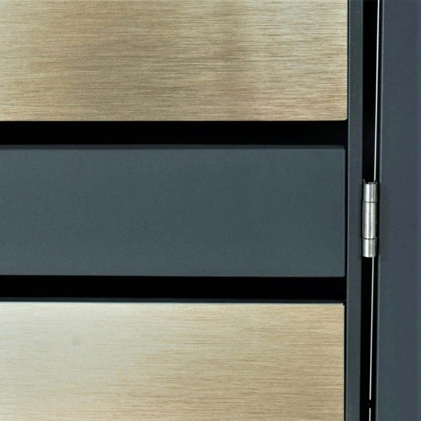 2er Mülltonnenverkleidung MCW-J81, Mülltonnenbox, Erweiterbar, Metall 50kg, Anthrazit ~ Gold 6 2er Mülltonnenverkleidung MCW-J81, Mülltonnenbox, Erweiterbar, Metall 50kg, Anthrazit ~ Gold – Bild 6