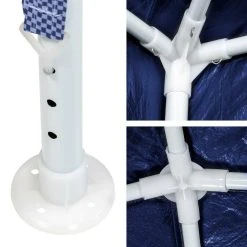 VCM Pavillon Partyzelt 3x3m Blau Weiß Wasserdicht 4 Seitenteile Gartenzelt Eventzelt -Blumfeldt Geschäft 8600043100 915691 prod 003