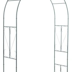 CLP 40er Rosenbogen I Geschwungener Eisen-Rosenbogen I Torbogen Aus Metall Mit Stilvollen Verzierungen I Rankhilfe Zum Stecken