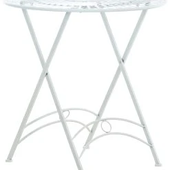 CLP Bistrotisch Tegal Aus Eisen I Gartentisch Mit Kunstvollen Verzierungen I Runder Metalltisch