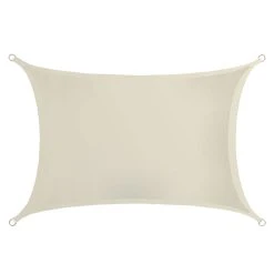 Amanka UPF50+ UV Sonnensegel 2x3 Polyester Rechteck Wasserabweisend Garten Balkon Beige