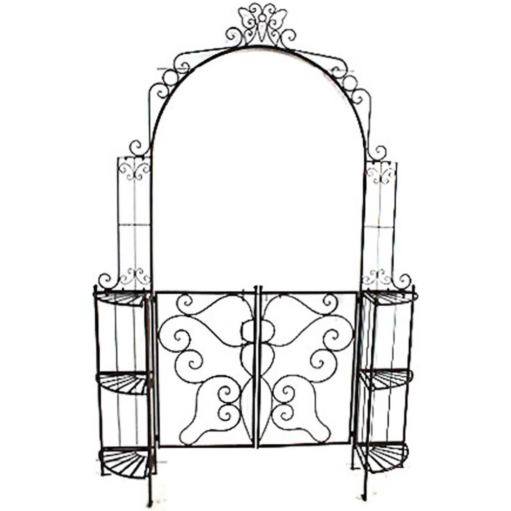 Garden Pleasure Metall Rosenbogen Tor Rankhilfe Pforte Antik Optik Schwarz 1 Garden Pleasure Metall Rosenbogen Tor Rankhilfe Pforte Antik Optik Schwarz