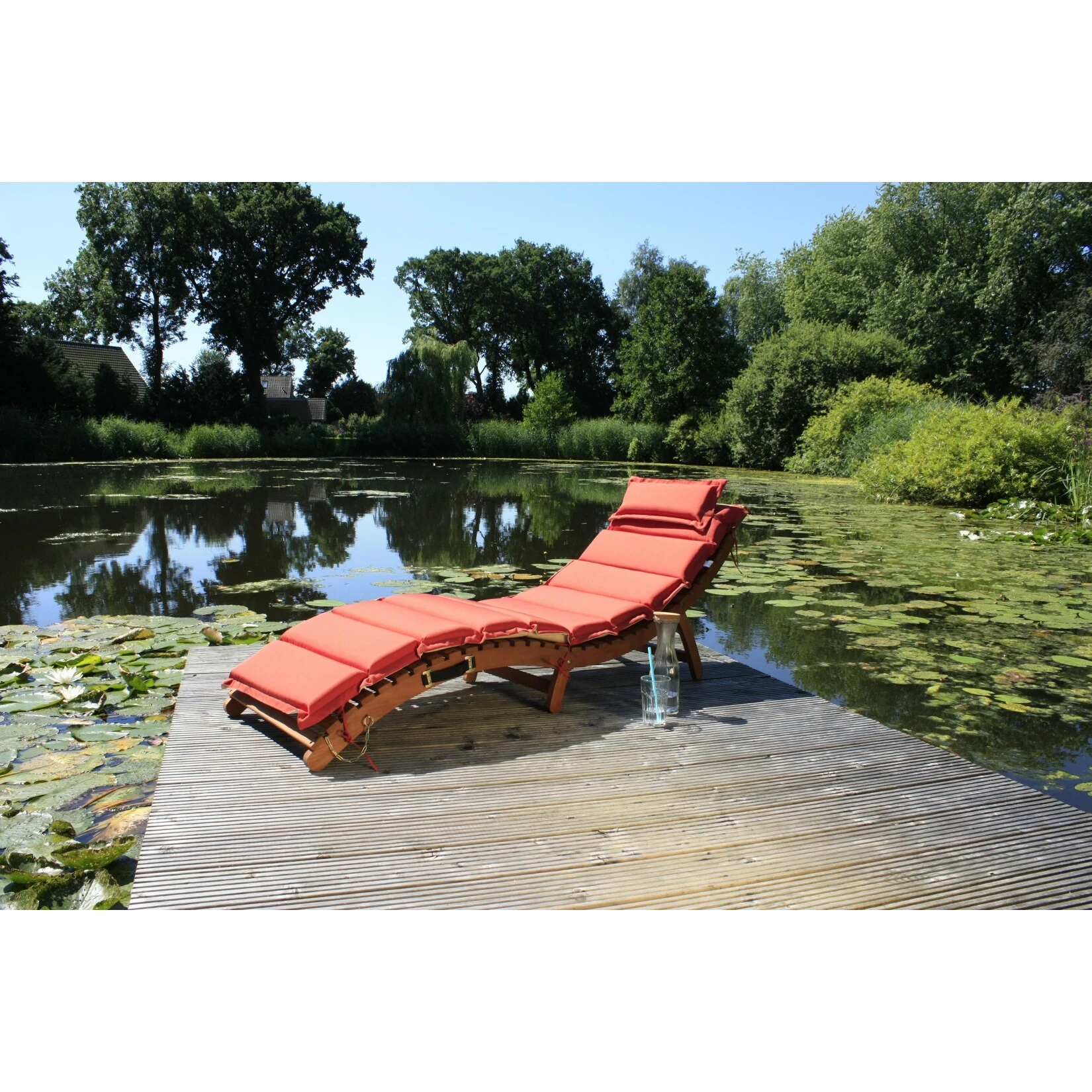 Garden Pleasure Faltliege NASSAU + Auflage 2er Set Holzliege Eukalyptus Sonnenliege Garten Liege 2 Garden Pleasure Faltliege NASSAU + Auflage 2er Set Holzliege Eukalyptus Sonnenliege Garten Liege – Bild 2