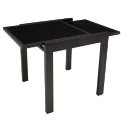 DEGAMO Balkon-Ausziehtisch TORINO 65/130x65cm, Aluminium Anthrazit + Glas Schwarz 6 DEGAMO Balkon-Ausziehtisch TORINO 65/130x65cm, Aluminium Anthrazit + Glas Schwarz -Blumfeldt Geschäft 8600319700 69076298 prod 003 scaled