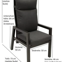 DEGAMO Garnitur MANCIANO 7-teilig, Aluminium Dunkelgrau, Mit Polstern, Tischplatte Dunkelgrau 11 DEGAMO Garnitur MANCIANO 7-teilig, Aluminium Dunkelgrau, Mit Polstern, Tischplatte Dunkelgrau -Blumfeldt Geschäft 8600319700 77626912 prod 006 scaled