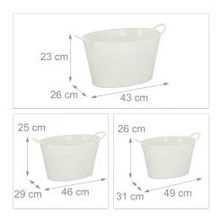 Relaxdays Metallwanne Vintage Optik 3er Set -Blumfeldt Geschäft 8600323900 10027003550 prod 004