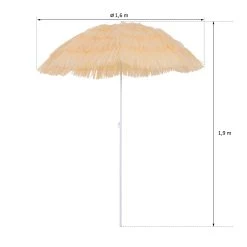 Outsunny Hawaiischirm Höhenverstellbar 160 X 190 Cm (ØxH) | Sonnenschirm Partyschirm Gartenschirm Hawaiischirm -Blumfeldt Geschäft 8600336600 01 0025 prod 005