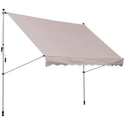 Outsunny Klemmmarkise Mit Faltarm 300 X 150 Cm (BxL) | Markise Sonnenschutz Terrassenüberdachung