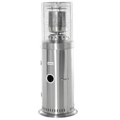 Outsunny Heizstrahler Elegantes Design, Hergestellt Aus Edelstahl, 10 KW Leistung Silber 55,6 X 55,6 X 143 Cm ( BxTxH) | Terrassenheizer Terrassenstrahler Balkonheizer