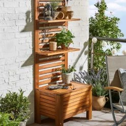 Trendfabrik Aufbewahrungsbox Mit Ablagen Pier Natur