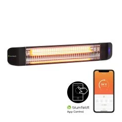 Blumfeldt Smartwave Infrarot-Heizstrahler Carbonröhre 2400W WiFi Appsteuerung