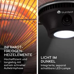 Blumfeldt Heat Hexa Infrarot-Heizstrahler 800/1200/2000W Halogen IP34 LED -Blumfeldt Geschäft 8600359300 12969 prod 006