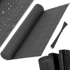 KESSER® PVC Sichtschutzmatte Sichtschutzzaun Balkonverkleidung Windschutz Wetterfest Verstärkten Lamellen, Für Garten, Balkon Terrasse Outdoor Balkonumrandung Mit Kabelbindern