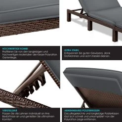 KESSER® Sonnenliege Polyrattan Palma Gartenliege Mit Auflage Für Balkon, Garten, Terrasse, Innen- Und Außen, 5-Fach Verstellbar Rücklehne Relaxliege Liegestuhl Klappbare 195 X 65 X 23 Cm 10 KESSER® Sonnenliege Polyrattan Palma Gartenliege Mit Auflage Für Balkon, Garten, Terrasse, Innen- Und Außen, 5-Fach Verstellbar Rücklehne Relaxliege Liegestuhl Klappbare 195 X 65 X 23 Cm -Blumfeldt Geschäft 8600364700 22934 prod 005