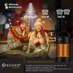 KESSER® Standheizstrahler Infrarotheizung, Heizstrahler Energieeffiziente Heizung Innenraum Mit 360° Oszillation, Infrarotheizung Standgerät, Elektroheizung mit IP55, Terrassen-Heizstrahler -Blumfeldt Geschäft 8600364700 24091 prod 003