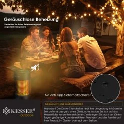 KESSER® Standheizstrahler Infrarotheizung, Heizstrahler Energieeffiziente Heizung Innenraum Mit 360° Oszillation, Infrarotheizung Standgerät, Elektroheizung mit IP55, Terrassen-Heizstrahler -Blumfeldt Geschäft 8600364700 24091 prod 004