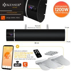 KESSER® Dunkelheizstrahler Heizstrahler Mit Fernbedienung & WiFi APP Terrassenheizer Infrarot-Heizstrahler Wand-Heizstrahler Schwarzstrahler Quarzstrahler Terrassenstrahler Balkonheizer Timer 9 KESSER® Dunkelheizstrahler Heizstrahler Mit Fernbedienung & WiFi APP Terrassenheizer Infrarot-Heizstrahler Wand-Heizstrahler Schwarzstrahler Quarzstrahler Terrassenstrahler Balkonheizer Timer -Blumfeldt Geschäft 8600364700 24187 prod 007